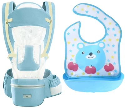 Хипсит, Эрго-рюкзак, кенгуру, переноска Baby Carrier 6в1 Мятный с сеткой слюнявчик-трансформер (vol-9876)