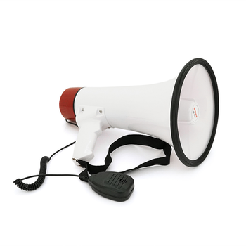 Громкоговоритель Megaphone ER-55U, 25W, питание от аккумулятора 6В, ЗУ, Белый/Красный, Коробка