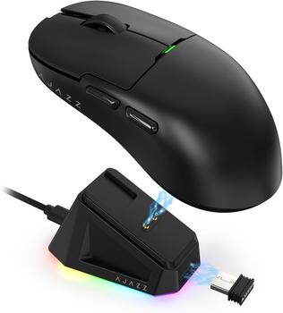 Мишка ігрова бездротова Ajazz AJ159 P Black (USB-C, 2,4 ГГц)