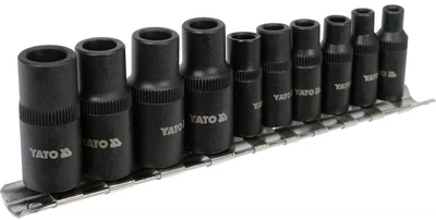 Резьбонарезные переходники YATO с квадратами 1/4" и 3/8" 10 шт. (YT-29280)
