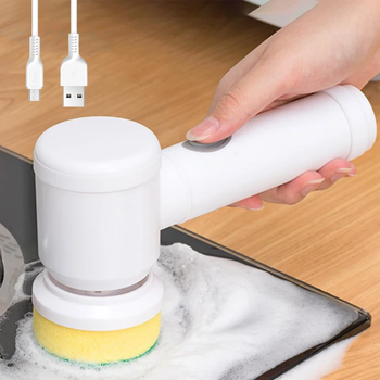 Электрическая щетка для уборки с насадками 5в1 Magic Brush / Аккумуляторная щетка / Беспроводная электрощетка
