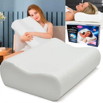 Ортопедическая подушка с эффектом памяти 50x29x10/7см, Memory Foam Pillow / Подушка анатомическая
