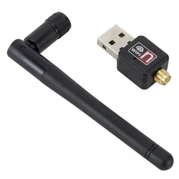 Сетевой WiFi адаптер от USB LV-UW 10-2DB / Вай фай адаптер для ноутбука или ПК / Wifi антенна приемник