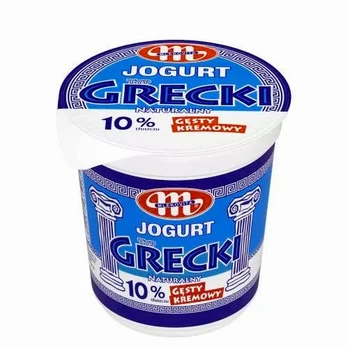 Йогурт Грецький Mlekovita Jogurt Naturalny typ Grecki Млековіта Крем сир 10 відсотковий Стакан 400г