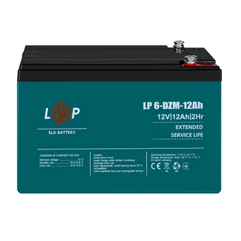 Тяговой AGM аккумулятор LogicPower LP 6-DZM-12 12В 12А·ч Болт М5 (LP9172) – 400 циклов для ИБП, электротранспорта, инверторов
