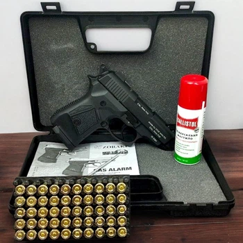 Стартовий пістолет Stalker 914/2914 UK Black + 50 холостих набоїв 9mm та мастило збройове Ballistol Spray