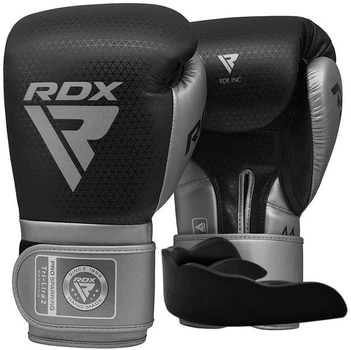 Боксерские перчатки RDX MARK PRO SPARRING TRI LIRA 2 SILVER-16 унций (капа в комплекте) Серые (BGM-PSTL2S-16OZ)
