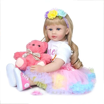 Силіконова Колекційна Лялька Реборн Reborn Дівчинка ( Вінілова Лялька Lisa Doll 28) NPK Висота 60 см