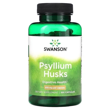 Псиліум 610 мг Swanson Psyllium Husk Подорожник лушпиння насіння 100 капсул