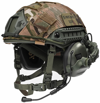 Балістичний шолом каска FAST Helmet NIJ IIIA оливковий+Тактичні навушники M32+квер