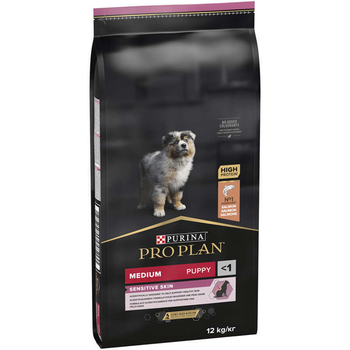 Сухой корм Purina Pro Plan Puppy Medium Sensitive для щенков средних пород с чувствительным пеищеварением 12 кг (арт 7613035120389 )