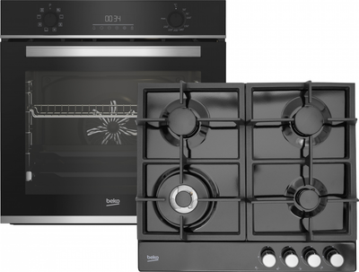 Духовой шкаф электрический Beko BBIM13300XD + Варочная поверхность газовая BEKO HIAW 64225 SB (комплект)