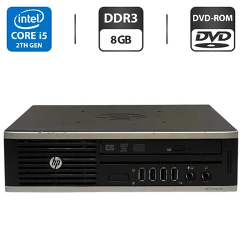 Неттоп HP Compaq 8200 Elite USFF / Intel Core i5-2400S (4 ядра по 2.5 - 3.3 GHz) / 8 GB DDR3 / 320 GB HDD / Intel HD Graphics 2000 / DVD-ROM б/у