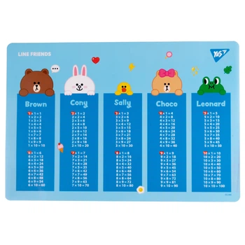 Подкладка для стола с подсказками YES Line Friends 492174 43х29 см 5021089