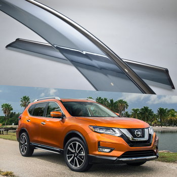 Вітровики з хромом на скотчі Nissan Rogue 2014-2021 Havoc