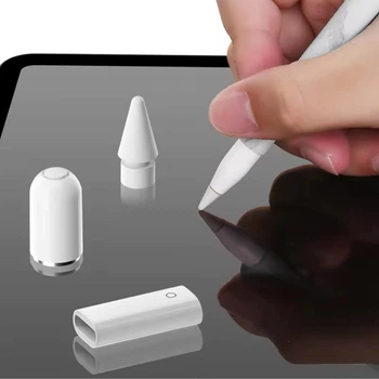 Набор аксессуаров для стилуса Apple Pencil 1-го поколения Accesorios комплект компонентов для стилуса наконечник / переходник / колпачок, белый (99626502)