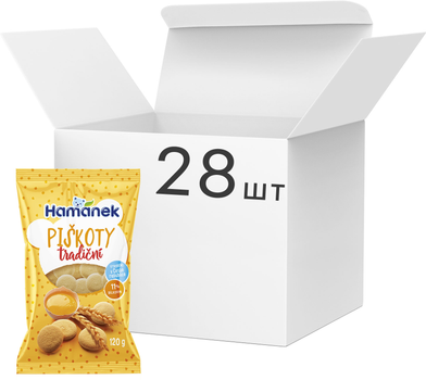 Упаковка печива Hamanek Традиційне 120 г x 28 шт (8594000771203)