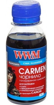 Чорнило Canon Універсальне CARMEN (BCI-15B, 24B; PG-30, 37, 40, 50, 510, 512; PGI-5, 425, 520) (Cyan) CU/C-2 100г *WWM