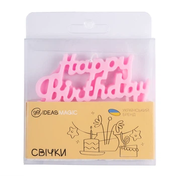 Свічки-напис на День Народження рожеві, IDEA8-CS103PINK