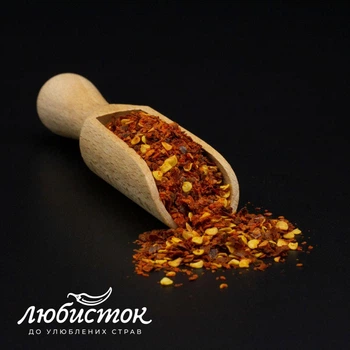Перец красный чили кусочками "Пекельний перець" 1кг ТМ Любисток