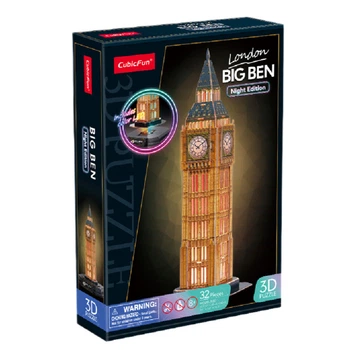 Трехмерный пазл CubicFun Night edition Биг Бен с LED-подсветкой (L537h) (10-601678)