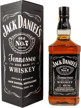 Теннессі Віскі Jack Daniel's Old No.7 1 л 40% в подарунковій упаковці (082184090442)