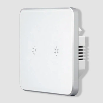 Вимикач Zigbee білий сенсорний Tuya smart (2 клавіші)