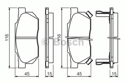 Колодки тормозные дисковые передние Bosch (0986490440)