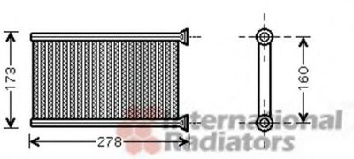 Радіатор обігрівача BMW 1/3 Ser 04- Van Wezel Van Wezel (06006342)