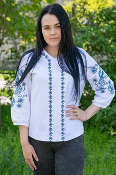Жіноча вишиванка V&V Павич XXL Білий (301019193-001)