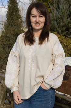 Жіноча вишиванка V&V Варвара M Бежевий (301043193-333)