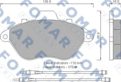 Колодки тормозные дисковые передние FOMAR (FO 554581)