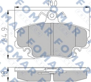 Колодки тормозные дисковые передние FOMAR (FO 608381)
