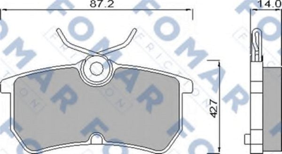 Колодки тормозные дисковые задние FOMAR (FO 668781)