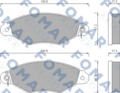 Колодки тормозные дисковые передние FOMAR (FO 673281)