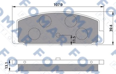 Колодки тормозные дисковые задние FOMAR (FO 680181)