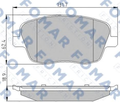 Колодки тормозные дисковые передние FOMAR (FO 908081)