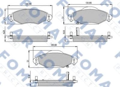 Колодки тормозные дисковые задние FOMAR (FO 913081)