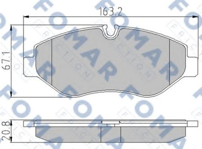 Колодки тормозные дисковые передние FOMAR (FO 921581)