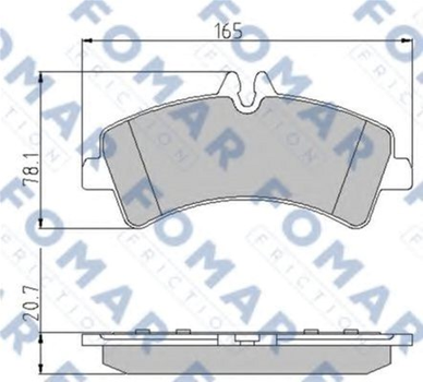 Колодки гальмівні дискові задні FOMAR (FO 923681)