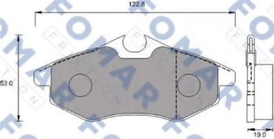 Колодки гальмівні дискові передні FOMAR (FO 924581)