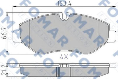 Колодки гальмівні дискові передні FOMAR (FO 929381)