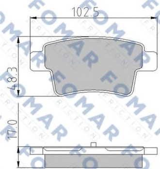 Колодки гальмівні дискові задні FOMAR (FO 929881)