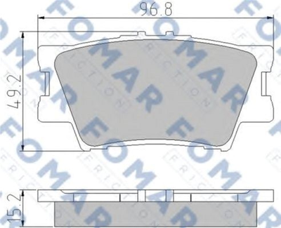 Колодки гальмівні дискові задні FOMAR (FO 932881)