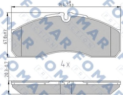 Колодки гальмівні дискові передні FOMAR (FO 933581)