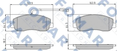 Колодки гальмівні дискові передні FOMAR (FO 935581)