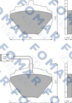 Колодки гальмівні дискові задні FOMAR (FO 446081)