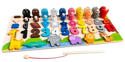 Іграшка дерев'яна дошка, що розвиває, багатофункціональна сортер Tree Toys (MD0820)