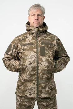 Куртка демісезонна Піксель ЗСУ Softshell Чоловіча з капюшоном M(48)