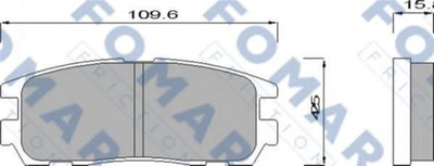 Колодки гальмівні дискові задні FOMAR (FO 621481)